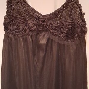 Lati Fashion Chic Black Lace Nightgown- Size L new w/o tags